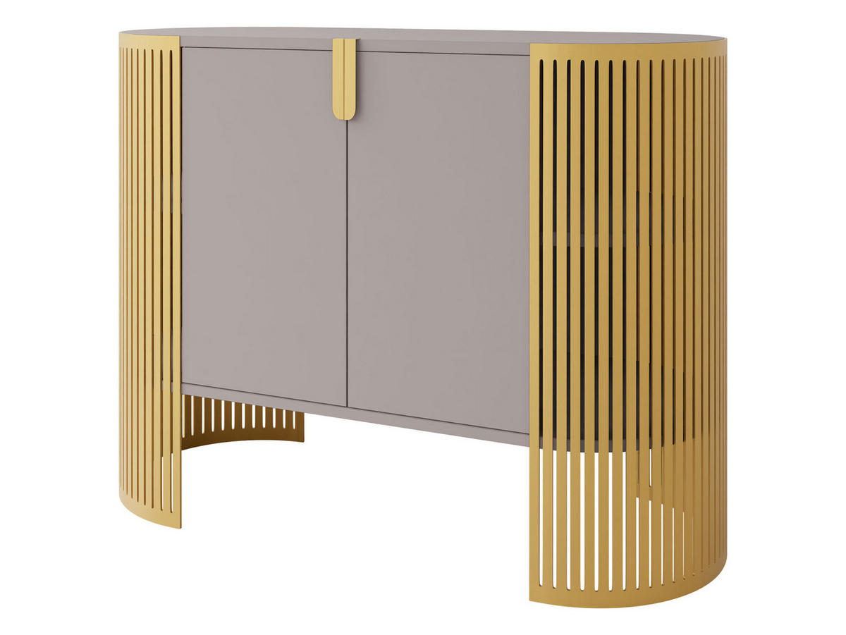 KOMMODE Fikoli Gold - Kaschmir/Goldfarben, Holzwerkstoff/Metall (120/90/40cm) - MIRJAN24