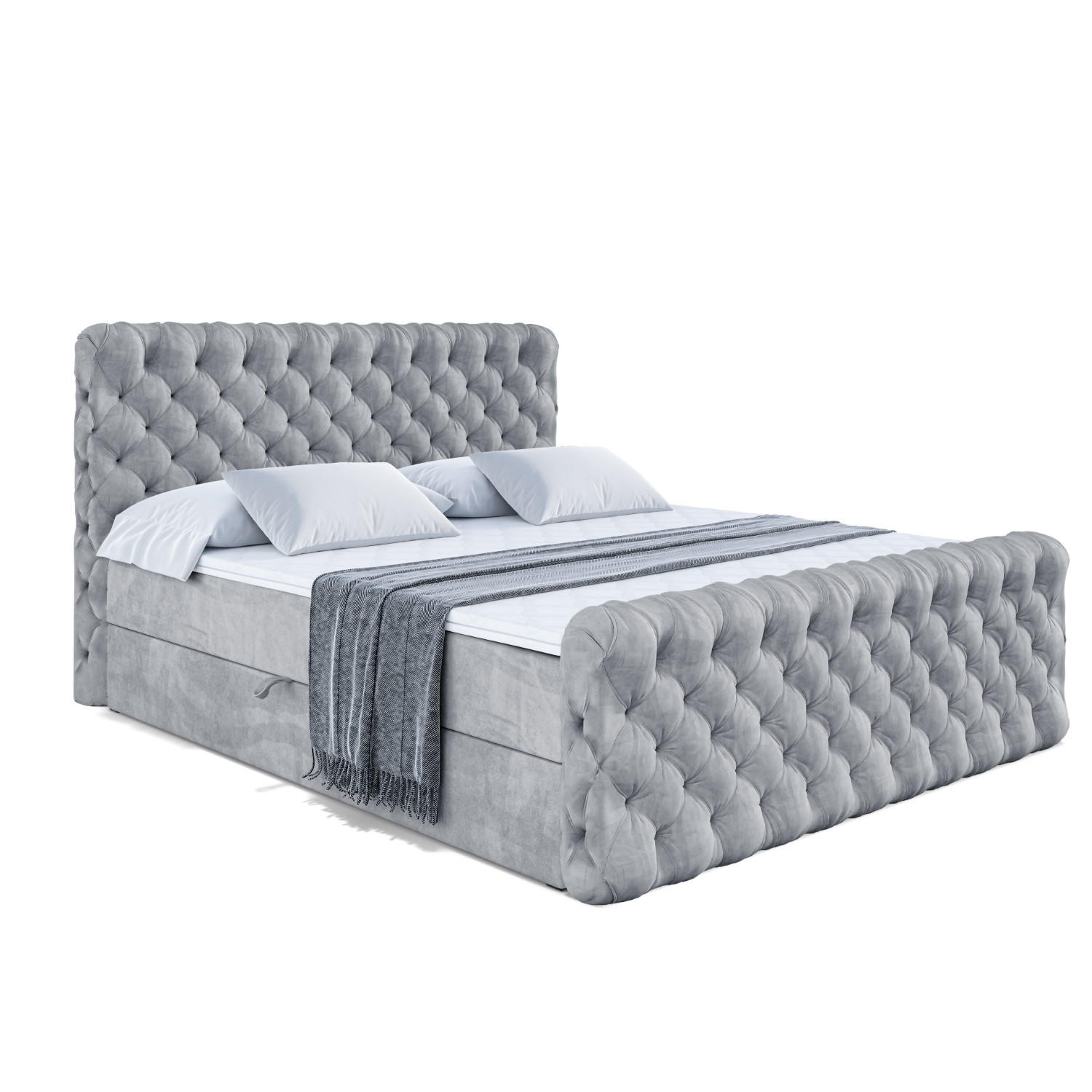 BOXBETT BOXI8-Z - 200x200 cm - H3 - Grau - Grau, Holzwerkstoff (200/200cm) - ALTDECOR