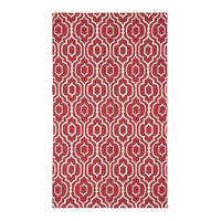 BAUMWOLLTEPPICH Riga geometrisch 90/150 cm - Rot, Textil (90/150cm) - Homescapes