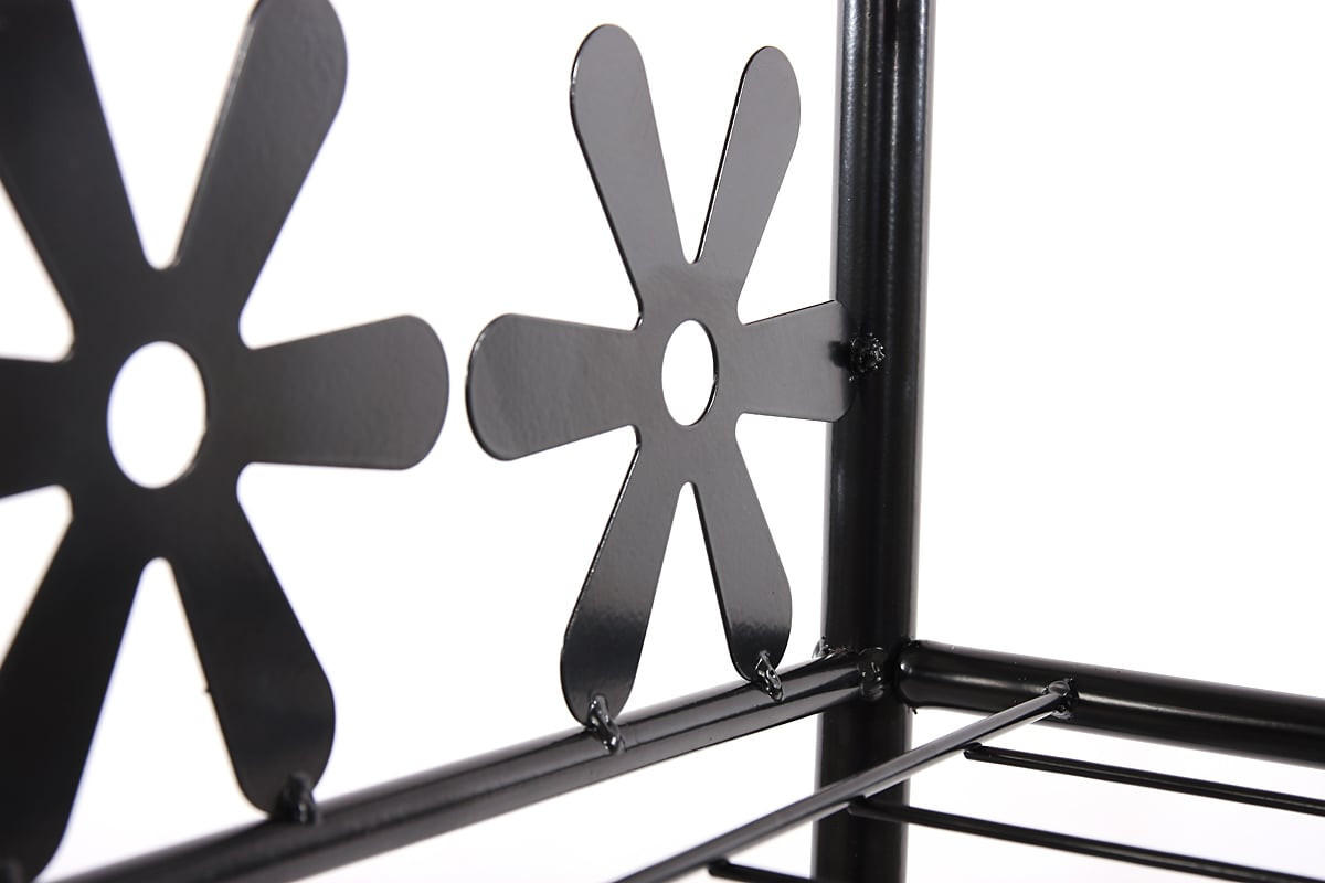 SCHUHREGAL Schwarz - Schwarz, Metall (60/50/30cm) - MCW