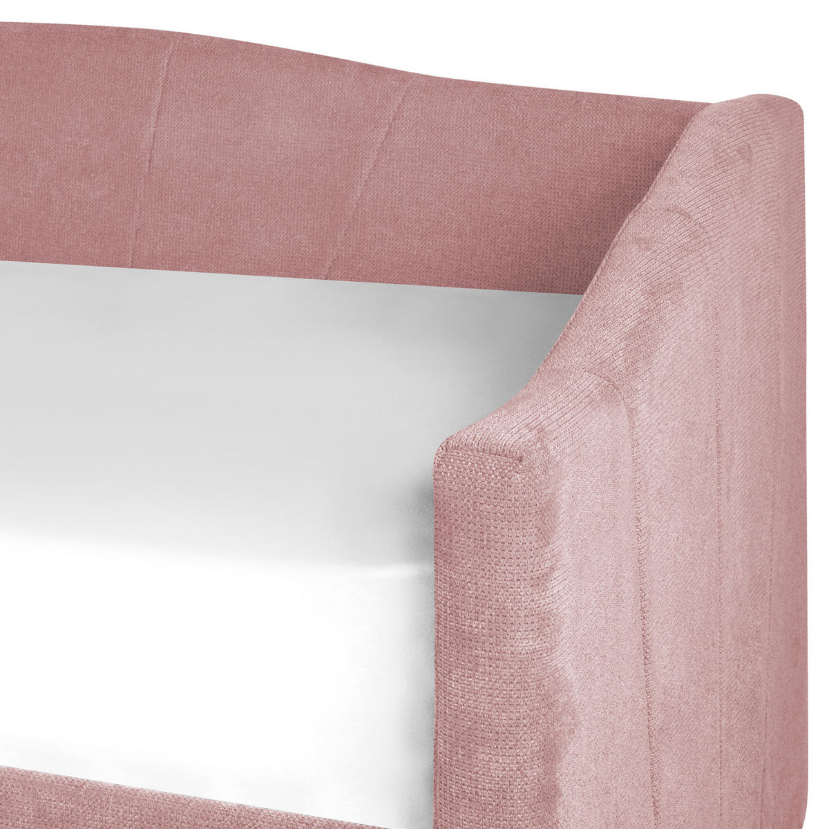 TAGESBETT mit Stauraum 90x200 cm Rosa Vittel - Pink, Textil (90/200cm) - Beliani
