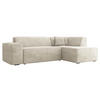 ECKSOFA Lordin Cord, Seite: Rechts - Schwarz/Naturfarben, Holz/Textil (267/205cm) - MIRJAN24