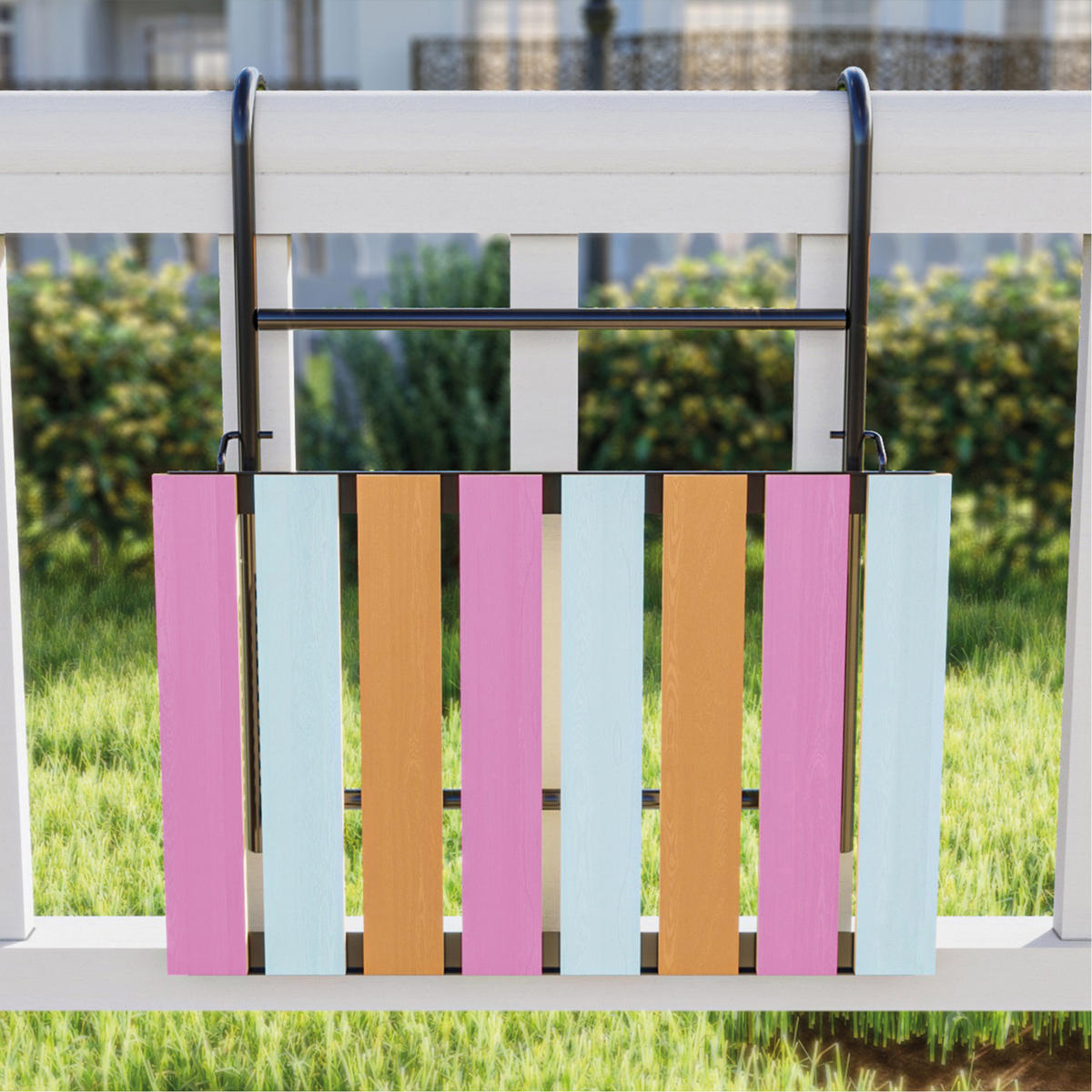 BALKONHÄNGETISCH Petäjävesi - Multicolor, Holz/Metall (40/60/58cm) - [en.casa]