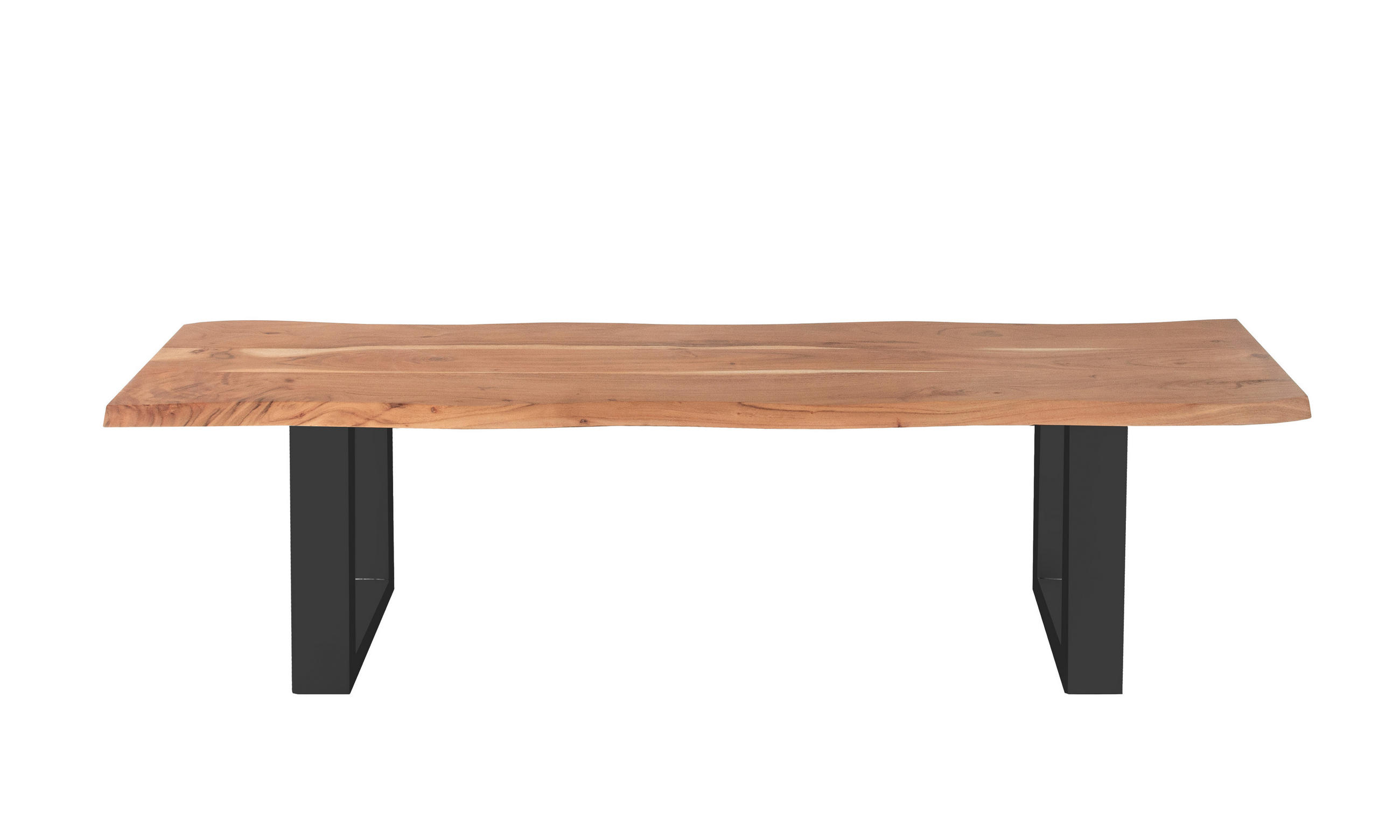 SITZBANK NOAH - Beige/Schwarz, Holz/Metall (180/47/42cm) - SAM
