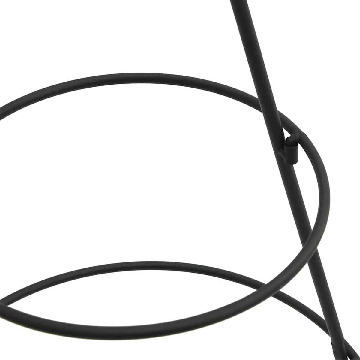 WEIHNACHTSBAUM Metall 125 Cm Pulverbeschichteter Stahl - Schwarz, Metall (125cm) - vidaXL