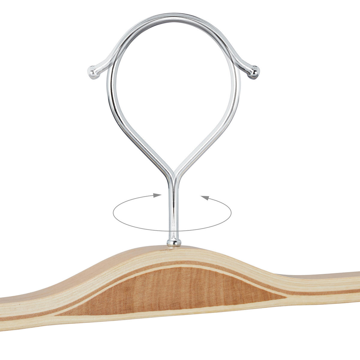 5XVEŠIAK na nohavice - svetlohnedá, kov/drevo (37.5/17/2.5cm) - Relaxdays