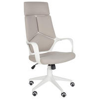 BÜROSTUHL Taupe Delight - Beige/Weiß, Textil (64/116/64cm) - Beliani