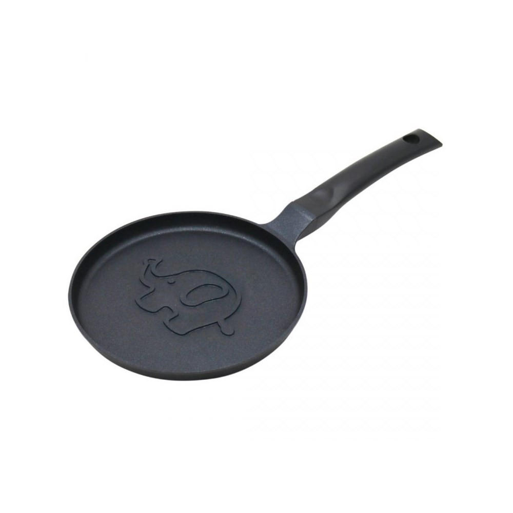 CRÊPEPFANNE Schwarz 18/18/1.8 cm 63854 - Schwarz, Metall (18cm) - Klausberg 