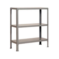 WOHNREGAL LIVING KOALA METAL mit 3 Fachböden | HxBxT 90x80x30cm | Fachlast 150kg | Grau/Grau - Grau, Metall (80/90/30cm) - PROREGAL