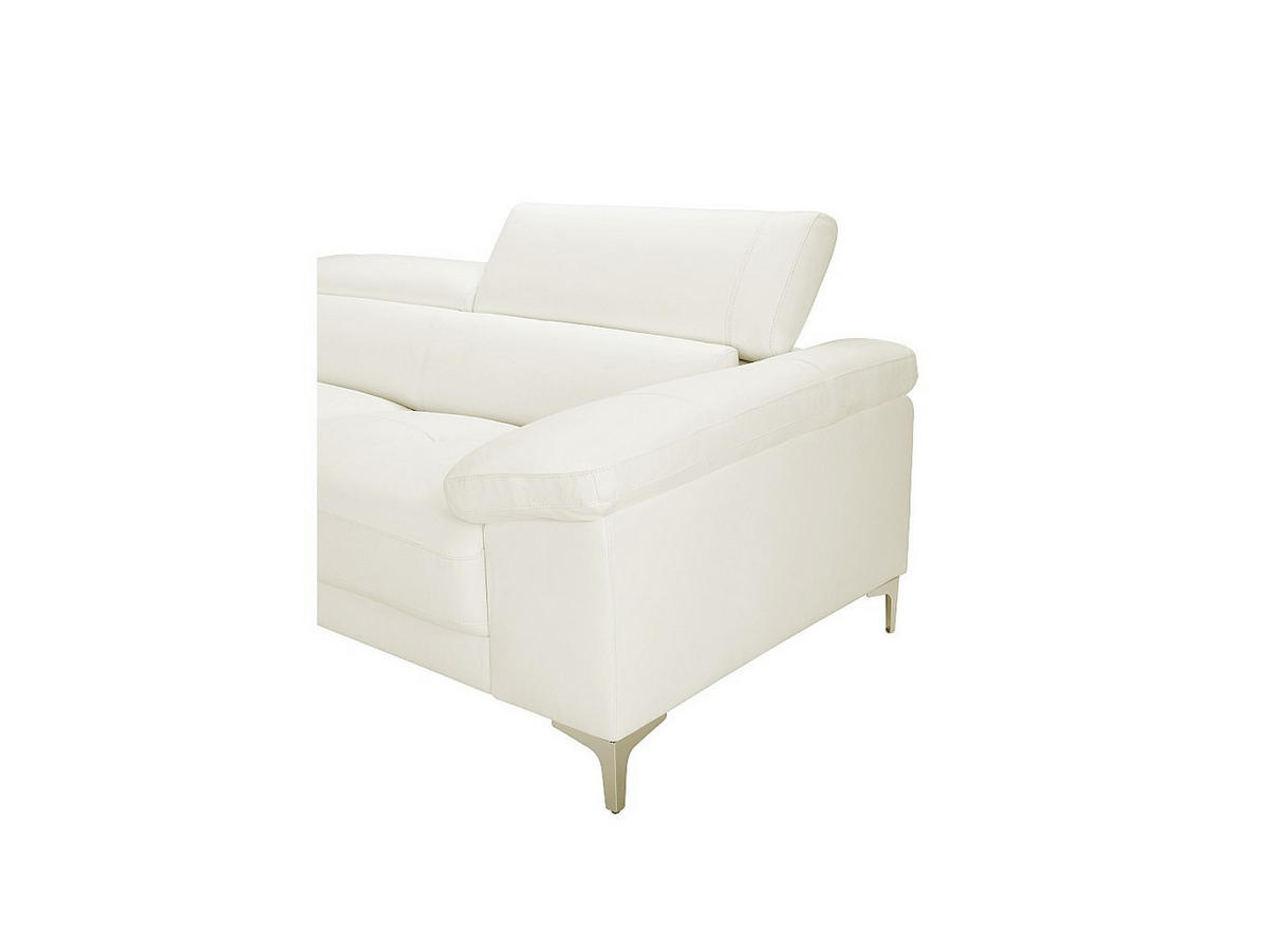 LEDERSOFA 3-Sitzer - Weiß - SOLANGE - Weiß, Leder (210/73/103cm) - Vente-Unique