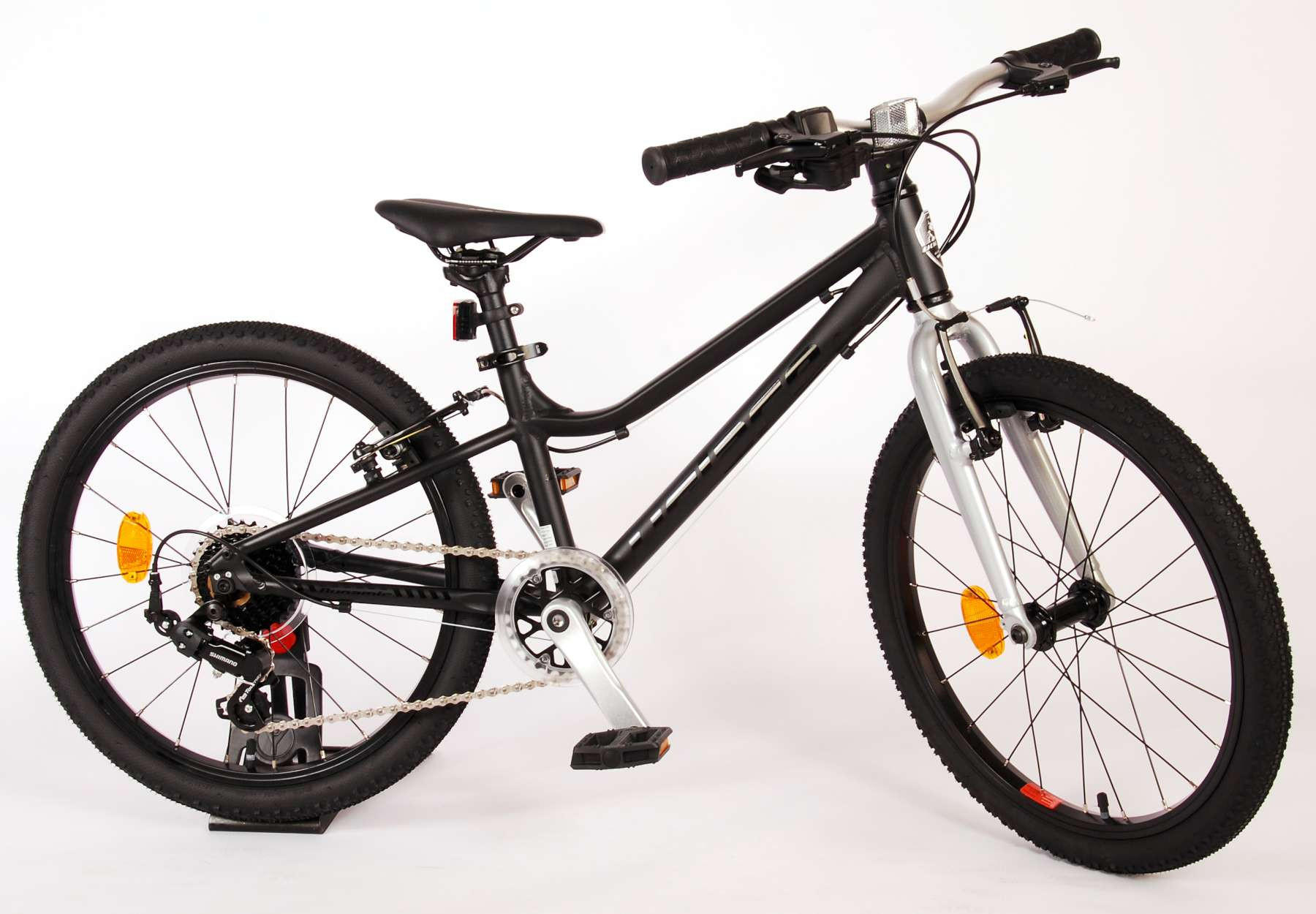KINDERFAHRRAD Dynamic - Jungen - 20 Zoll - 2 Handbremsen - 7 Gänge - Mattschwarz - Schwarz, Metall (53cm) - TPFSports