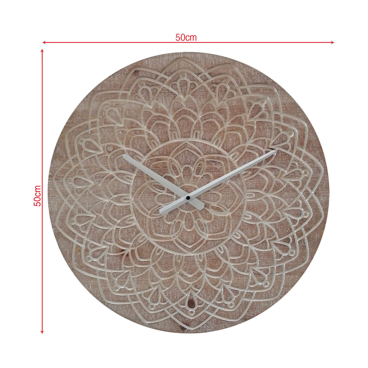 WANDUHR Braun 50/5/50 cm - Braun, Holzwerkstoff (50/50/5cm) - Mobili Rebecca