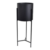 STEHENDER PFLANZKÜBEL Joy Schwarz - Schwarz, Metall (32/88/32cm) - LOFT42