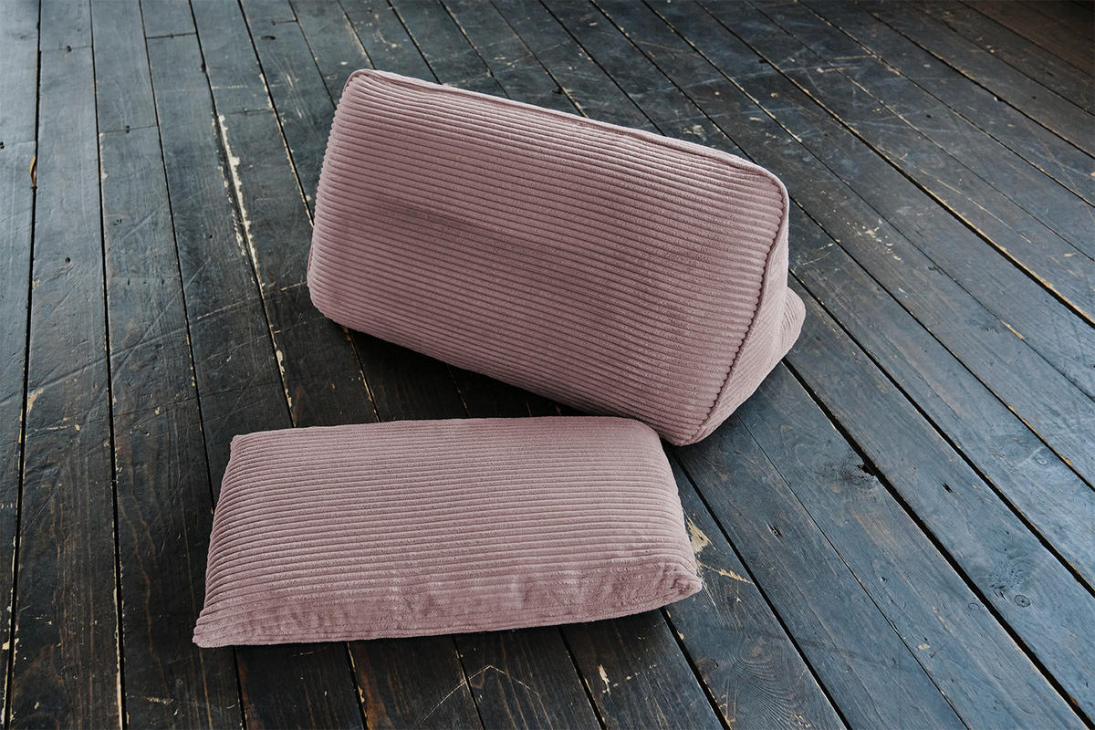 RÜCKENKISSEN WIOLO SOFT Pink Cord - Rosa, Textil (83/46cm) - KAWOLA
