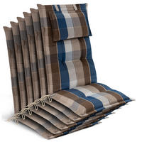 HOCHLEHNER Highlux HL 120x52x7cm Braun-Blau-Kariert (6tlg) - Braun, Textil (52/120cm) - Beautissu 