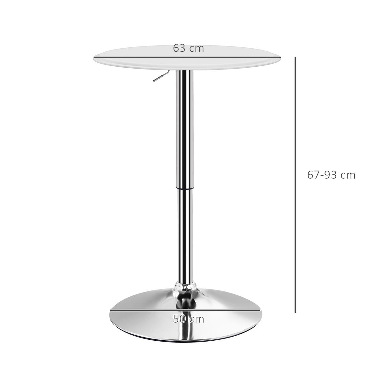 BARTISCH Weiß 1 Stück - Weiß, Metall (63/63/93cm) - GiPP