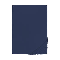 SPANNBETTTUCH Jersey marine, 140x200 cm - 160x220 cm - Dunkelblau, Textil (160/220cm) - biberna