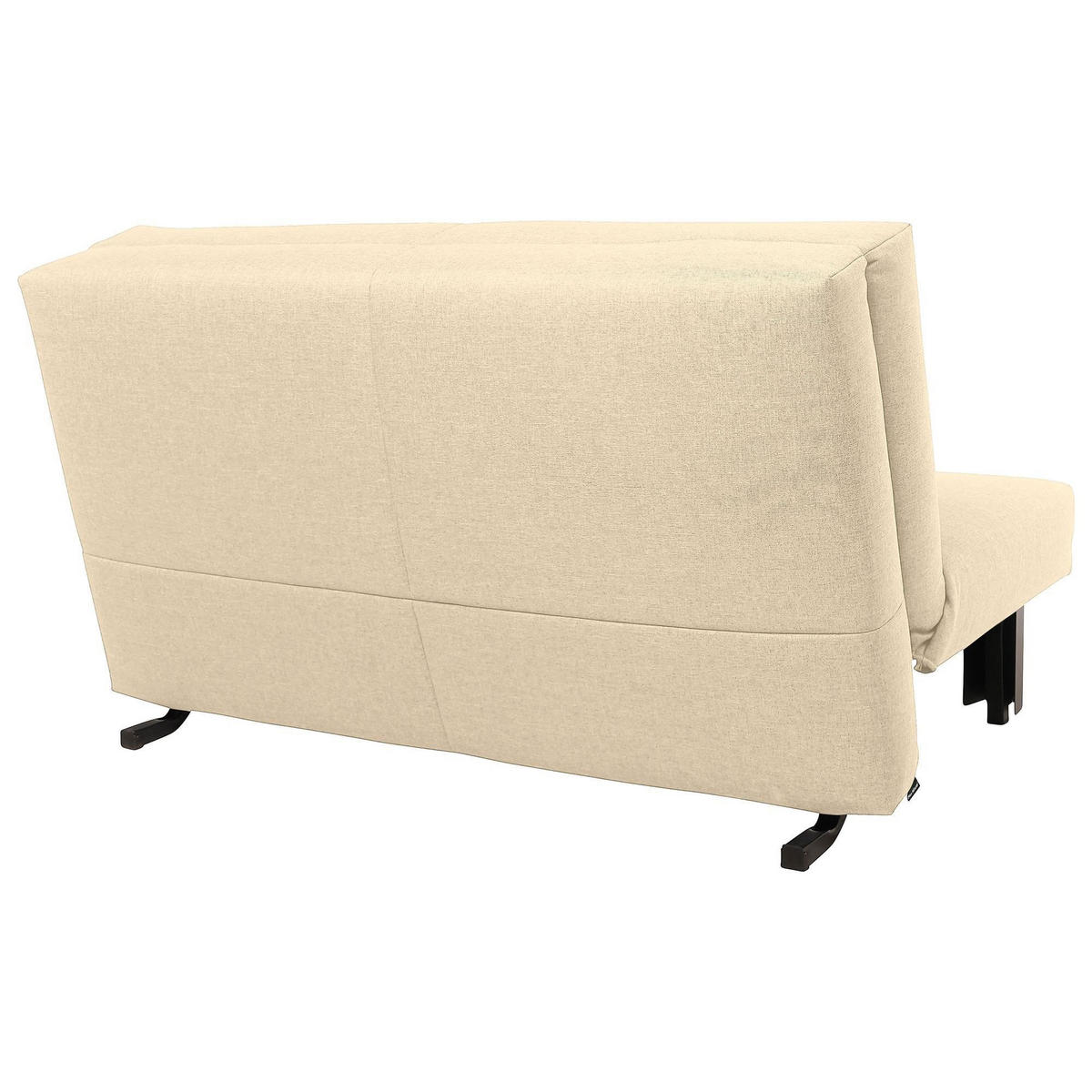 FALTSOFA Kalomira Bezug Flachgewebe Metall schwarz / beige - Weiß, Kunststoff (145/84/100cm) - 58aufmkessel