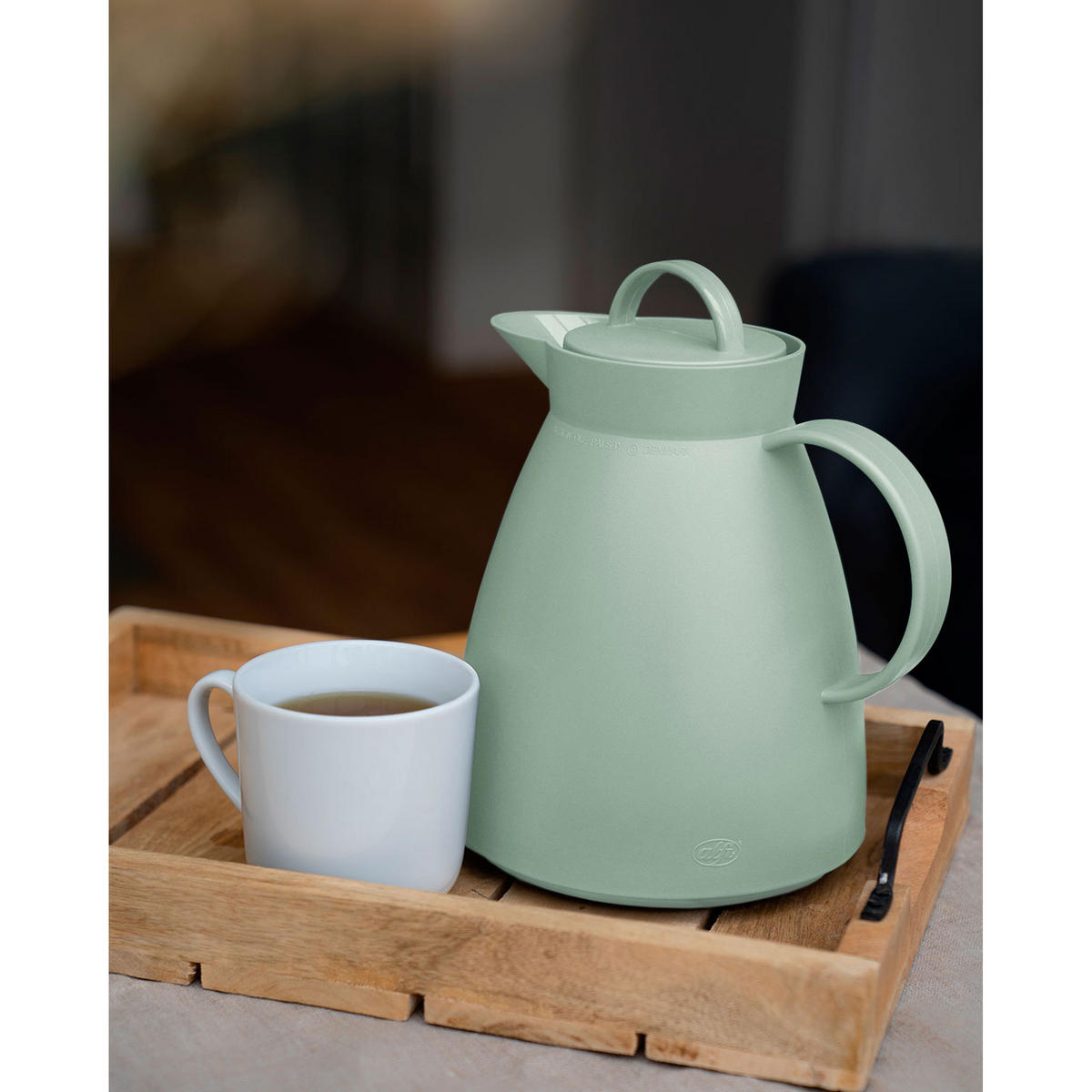 ISOLIERKANNE DAN silt green 1 L - Grün, Metall (1L) - Alfi