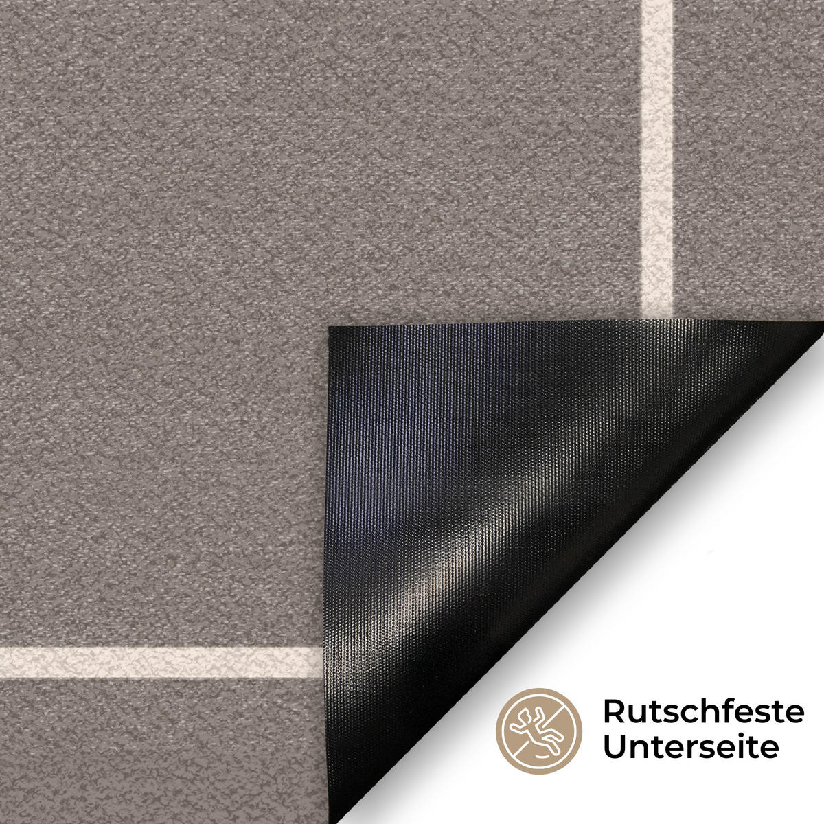 FUSSMATTE Willkommen - Braun 60x40 cm - Taupe, Kunststoff (60/0.4cm) - MuchoWow