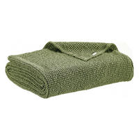 RECYCELTE DECKE Maia eukalyptus 240 x 260 cm - Grün, Textil (240/260cm) - Vivaraise