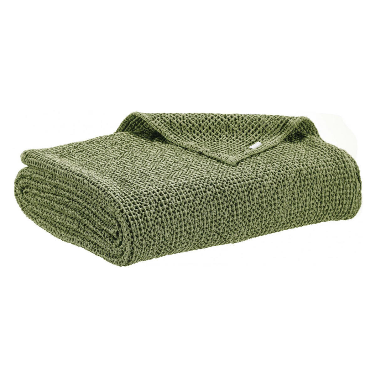 RECYCELTE DECKE Maia eukalyptus 240 x 260 cm - Grün, Textil (240/260cm) - Vivaraise