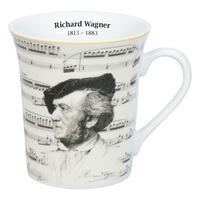 KAFFEEBECHER Komponisten Wagner - Naturfarben, Keramik (0.41L) - Könitz