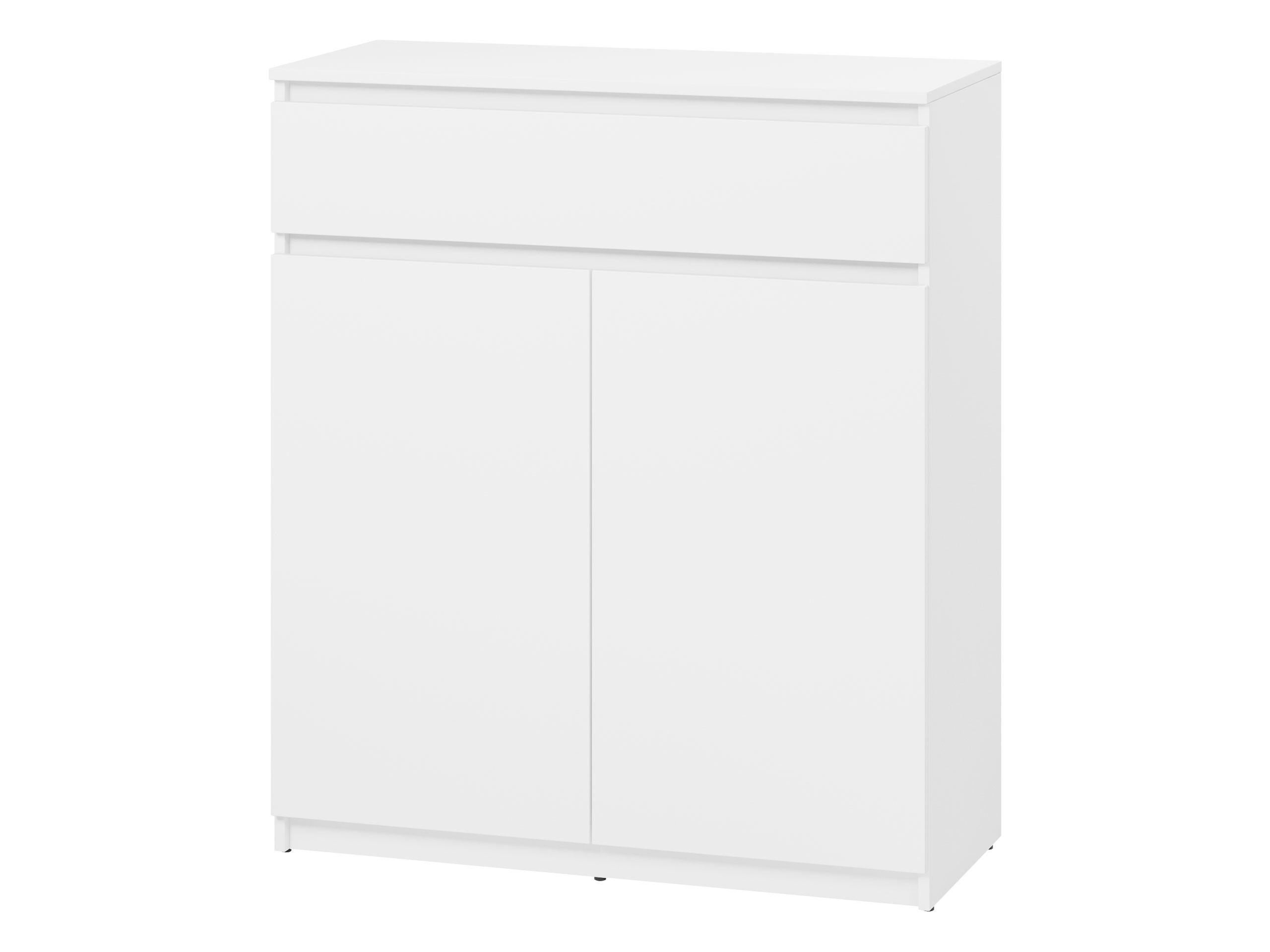 KOMMODE Simply 2D1S SM02 - Weiß, Holzwerkstoff (92/107/40cm) - MIRJAN24