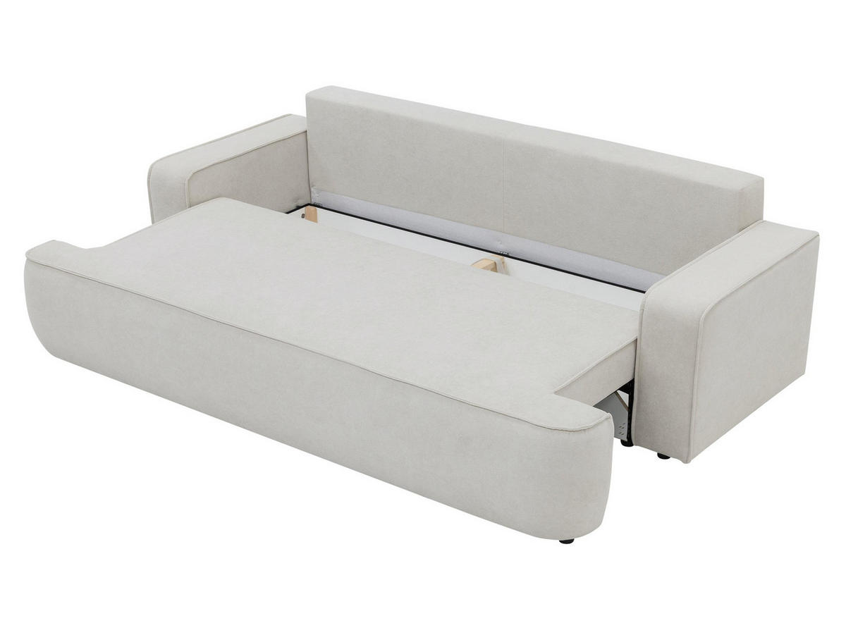 SCHLAFSOFA Mono - Hellbraun/Schwarz, Holz/Kunststoff (248/94/110cm) - MIRJAN24