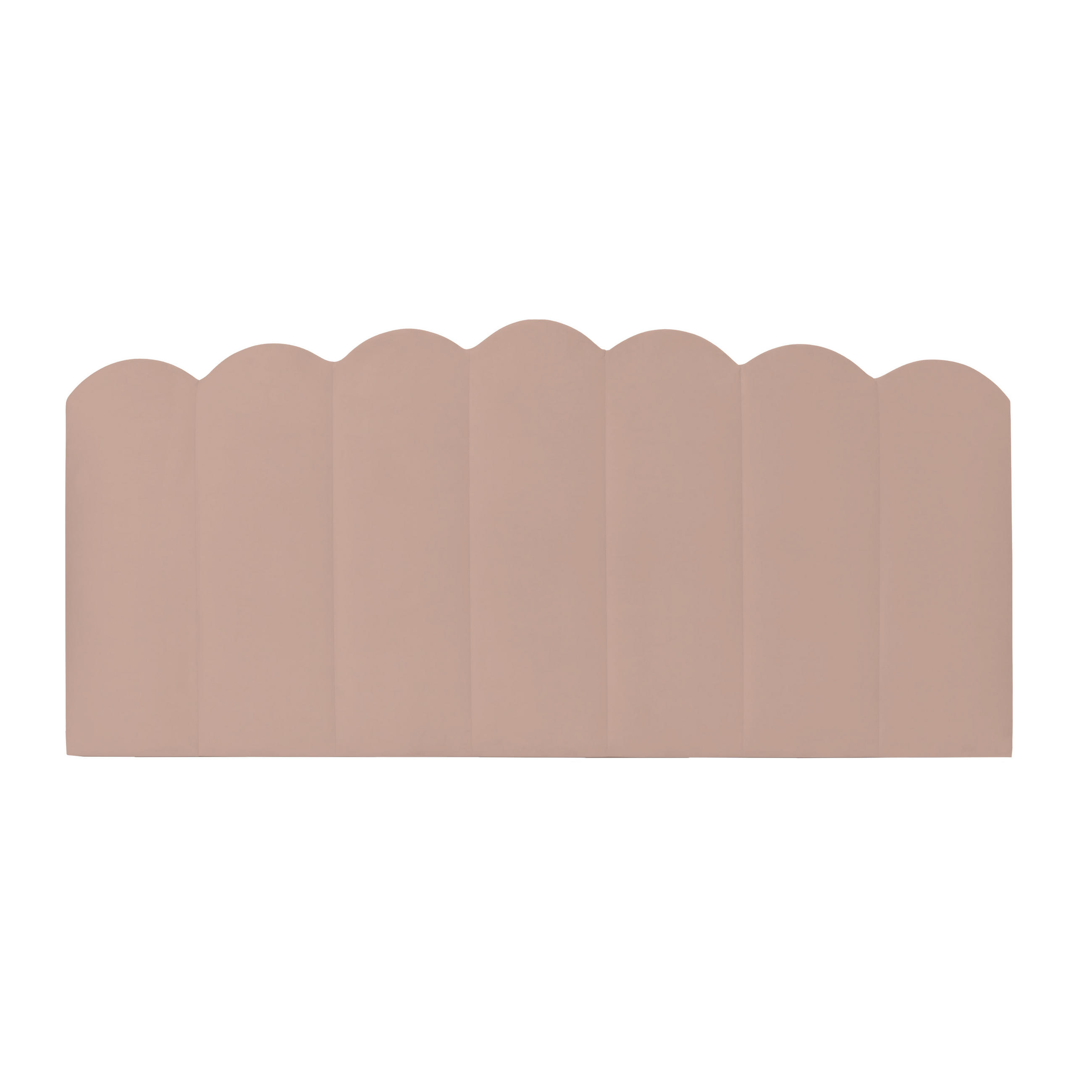 KOPFTEIL aus rosafarbenem Samt 145/74/3 cm SHELL - Pink, Textil (145/74/3cm) - RNT By Really Nice Things