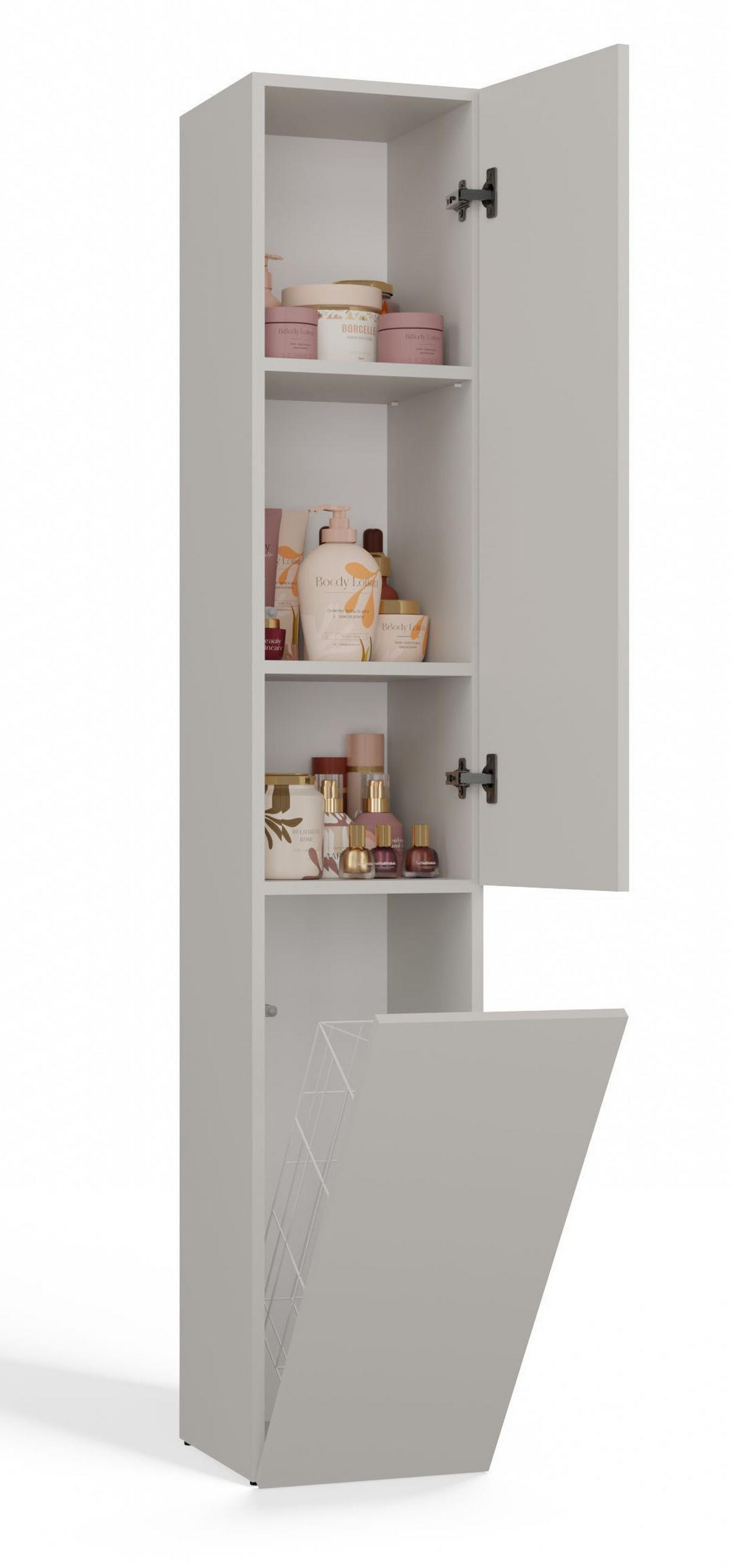 BADEZIMMERSCHRANK REGAL KORB NEL IV KASCHMIR - Kaschmir, Holzwerkstoff (31/174/30cm) - CDF