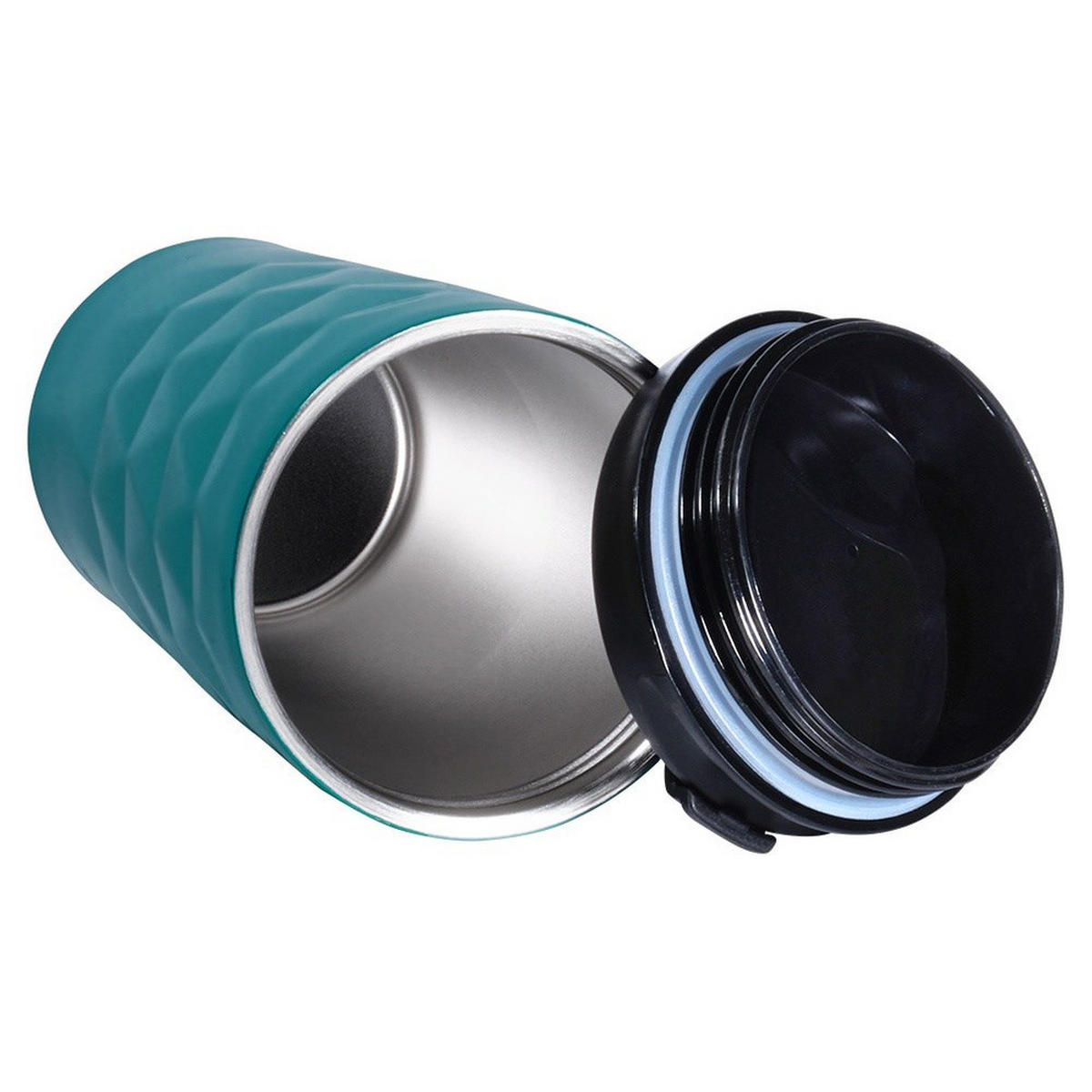 THERMOBECHER Edelstahl Soft-System 430 ml Blau - Blau, Metall (0.43L) - Orion 