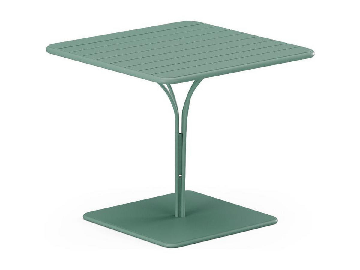 GARTENTISCH - L. 80 cm - Metall - Mandelgrün - MIRMANDE von MYLIA - Grün, Metall (80/80/75cm) - Vente-Unique