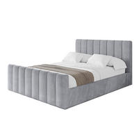POLSTERBETT mit Bettkasten, Fußteil und Lattenrost, Boxbett ohne Matratze - STERA-Z 180x200 Hellgrau - Hellgrau, Holzwerkstoff/Textil (180/200cm) - ALTDECOR