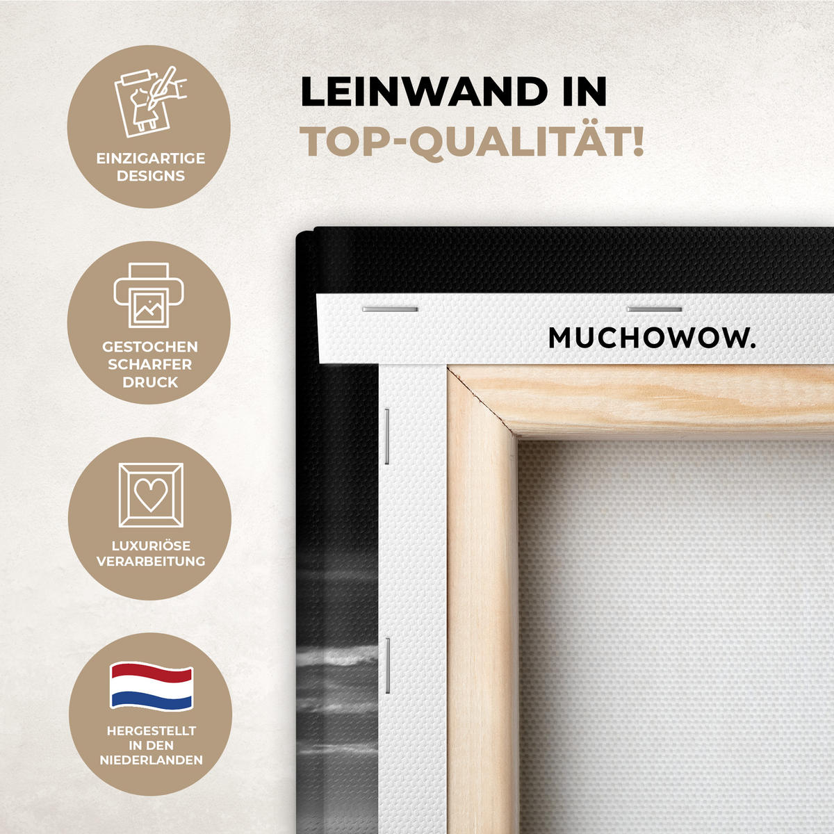 LEINWANDBILD Paris - Skyline - Eiffelturm - Stadt - Wolken Wandbilder 80x60 cm - Dunkelgrau, Textil (80/60cm) - MuchoWow