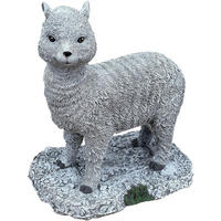 STEINFIGUR Alpaka frostfest Steinguss Gartenfigur wetterfest - Grau, Stein (22/30/18cm) - stoneandstyle