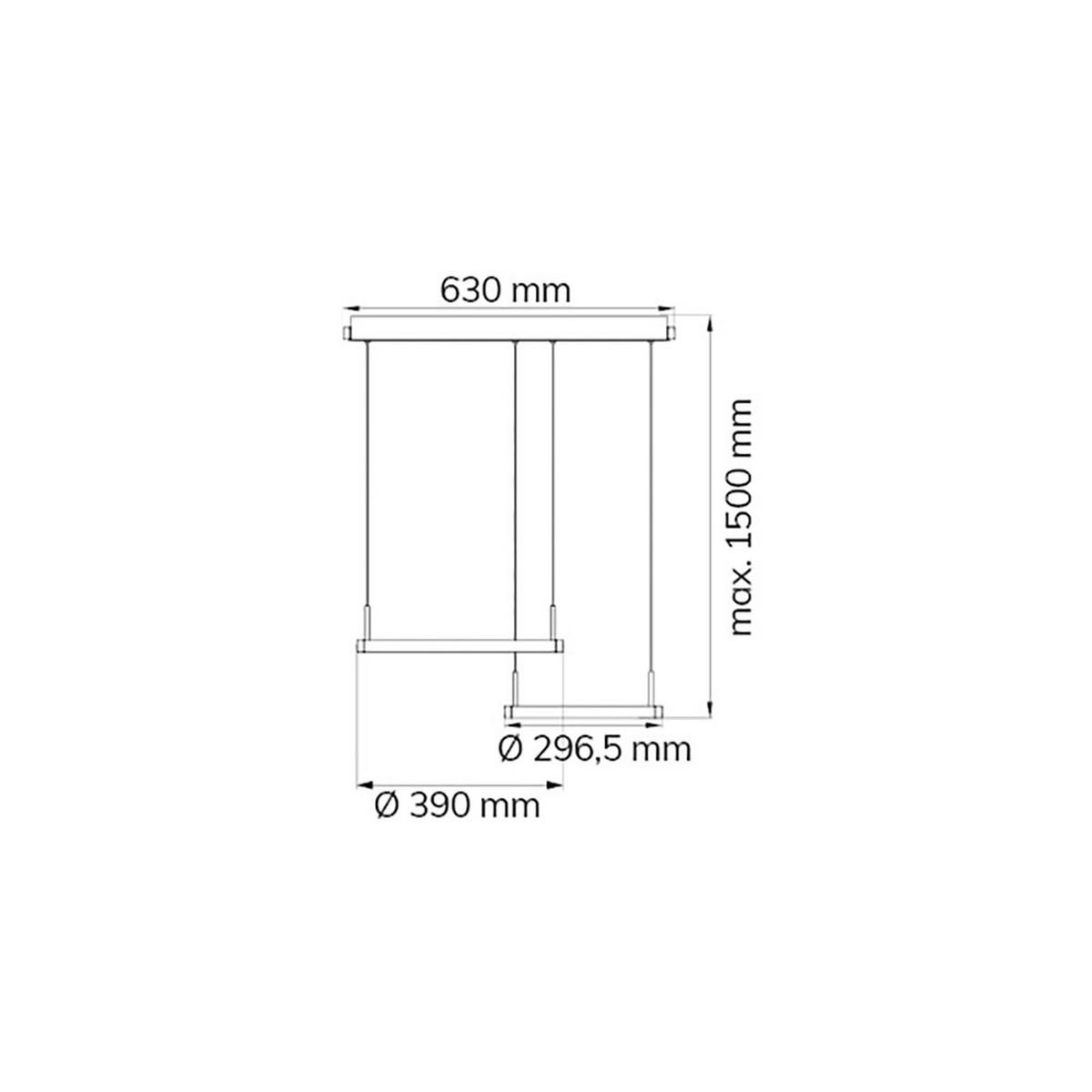 LED HÄNGELEUCHTE Metall Silber gebürstet - Silberfarben, Metall (40/63/150cm) - Wofi
