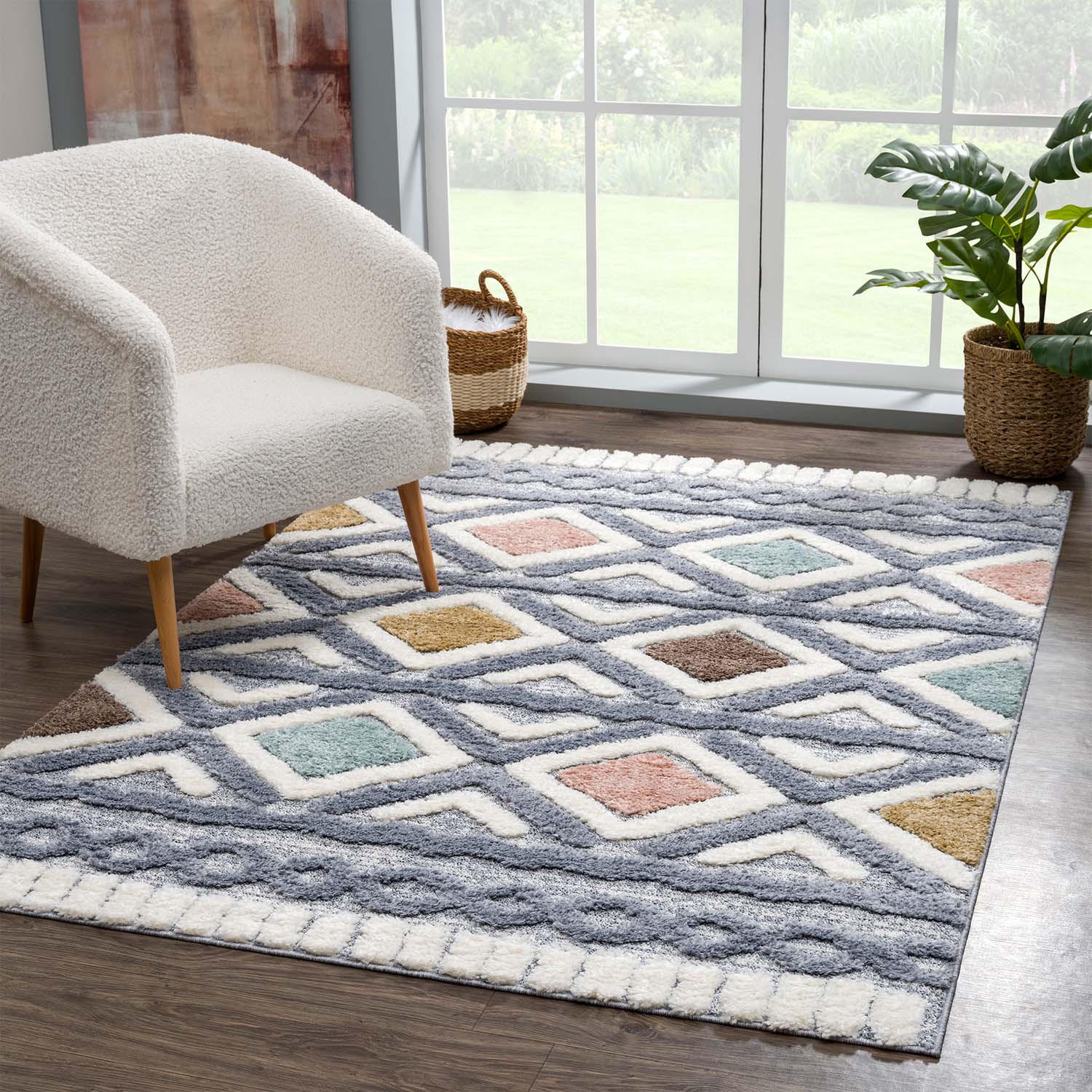 HOCHFLOR-TEPPICH Focus 3382 Multi 80x150 cm - Multicolor, Textil (80/150cm) - carpet city