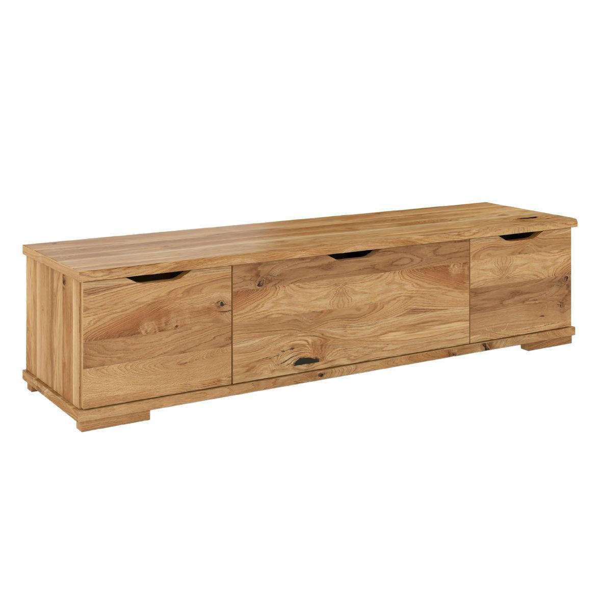 MASSIVHOLZ-TV-SCHRANK Arhus, Eiche - lackiert, Naturfarben - Eichefarben, Eichenholz/Holz (157.2/38.5/45cm) - Visby