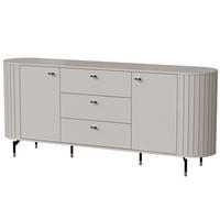 KOMMODE Zalia mit 2 Türen und 3 Schubladen, 190 cm, im Retro-Stil, Kaschmir - Kaschmir, Holzwerkstoff (190/81/40cm) - Beautysofa
