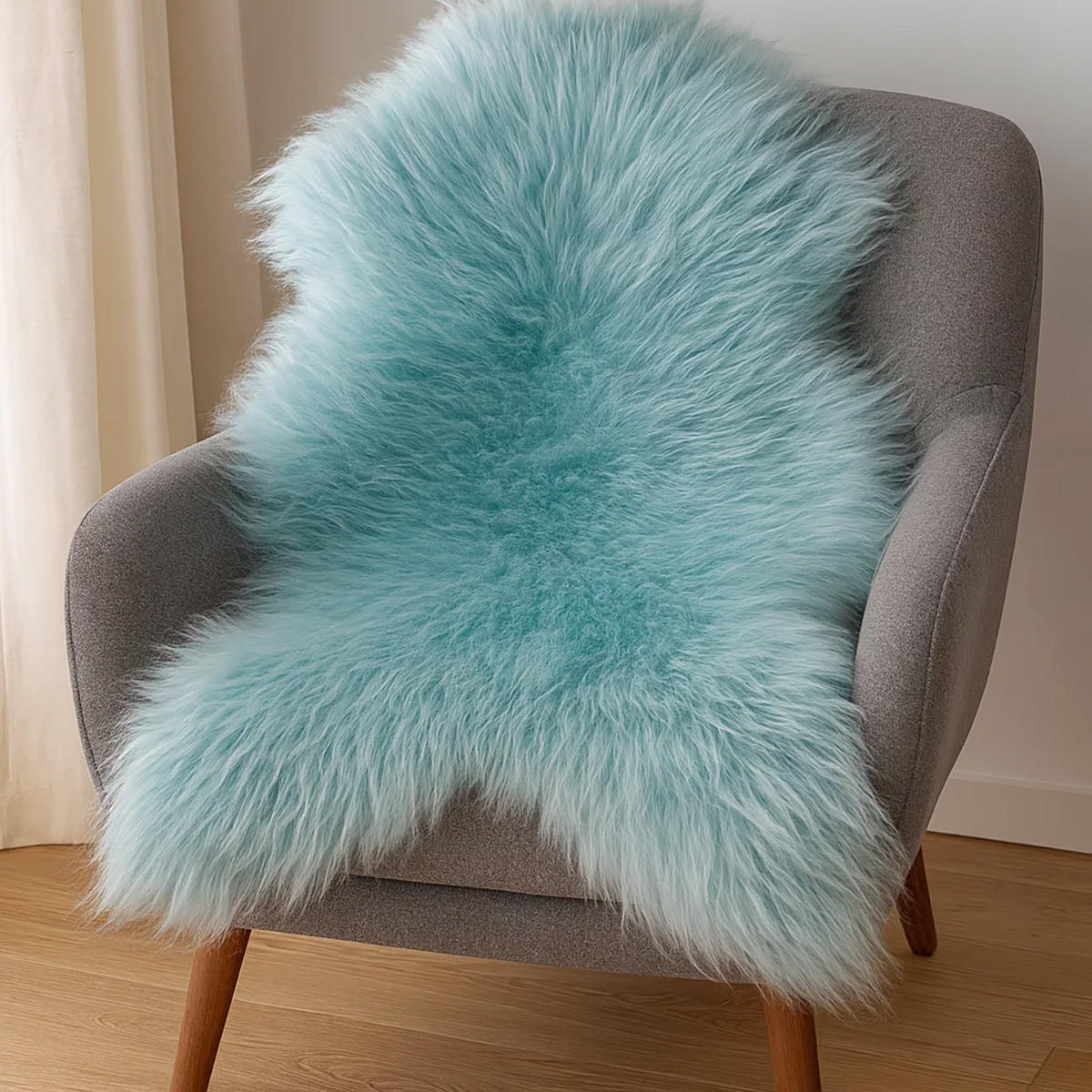 SCHAFFELL Island XL Türkis ökologisch gegerbt ca. 100 cm - Türkis, Fell (60/100cm) - Provellus