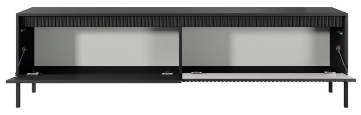 TV-SCHRANK Schwarz ENSO Auf Metallfüßen - Schwarz, Holzwerkstoff (187.1/53.4/39.5cm) - Sepro Meble