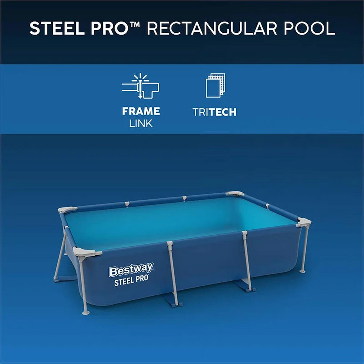 POOLSET 56411 BLAU 300X201CM - Blau, Textil (300/66cm) - Kaket