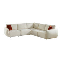 ECKSOFA – Chenille-Stoff – Beige – OCTAVINE - Beige, Textil (276/276cm) - Vente-Unique