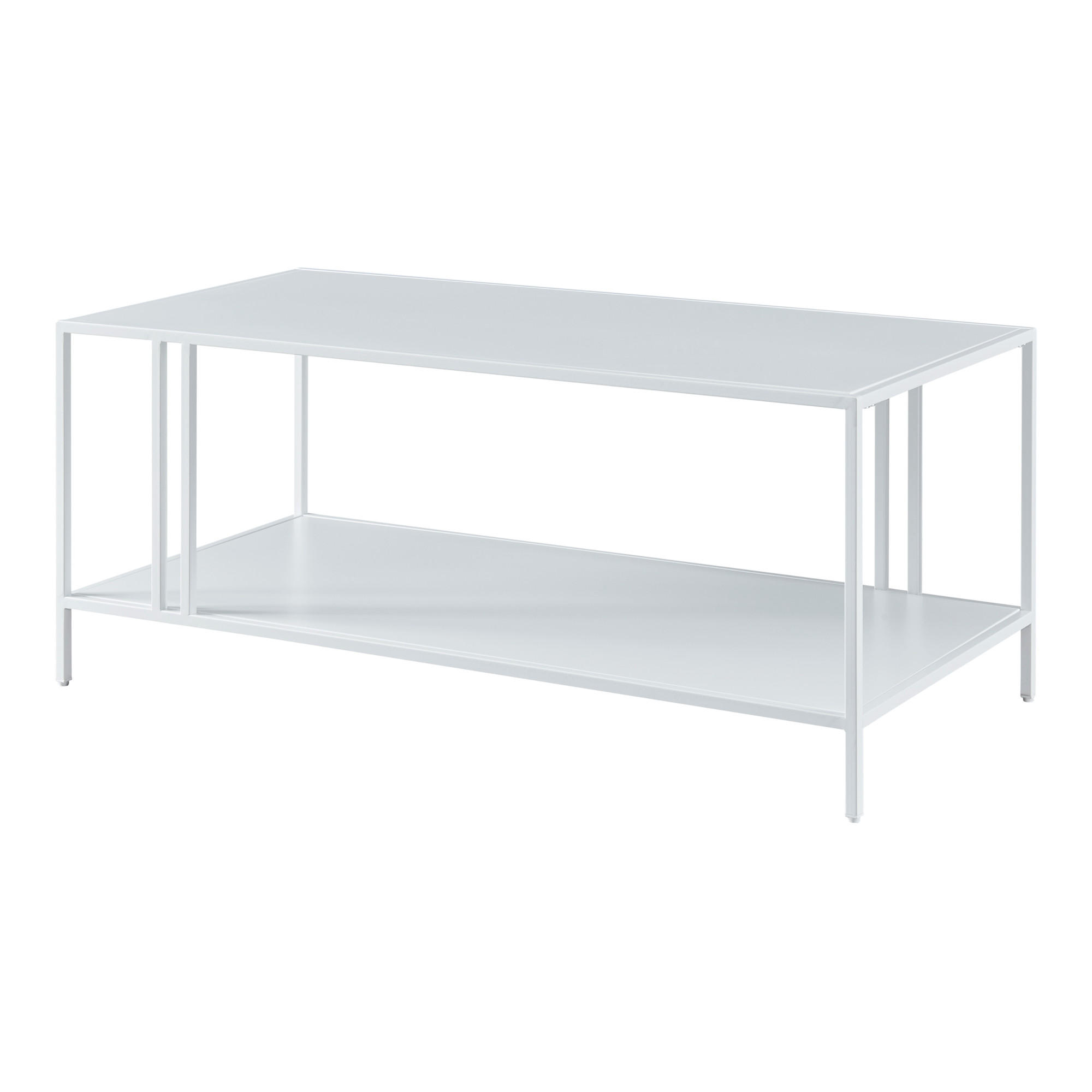 COUCHTISCH Kumlinge 110/55/47 cm - Weiß, Metall (55/110/47cm) - [en.casa]