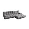 ECKSOFA VIVIEN Steingrau Velvet - Schwarz/Grau, Kunststoff/Textil (290/178cm) - KAWOLA