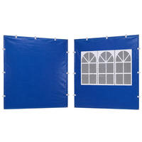 STENA Modrá 2-dielny-set pre altánok s oknom - modrá, plast (290/190/0.5cm) - Relaxdays