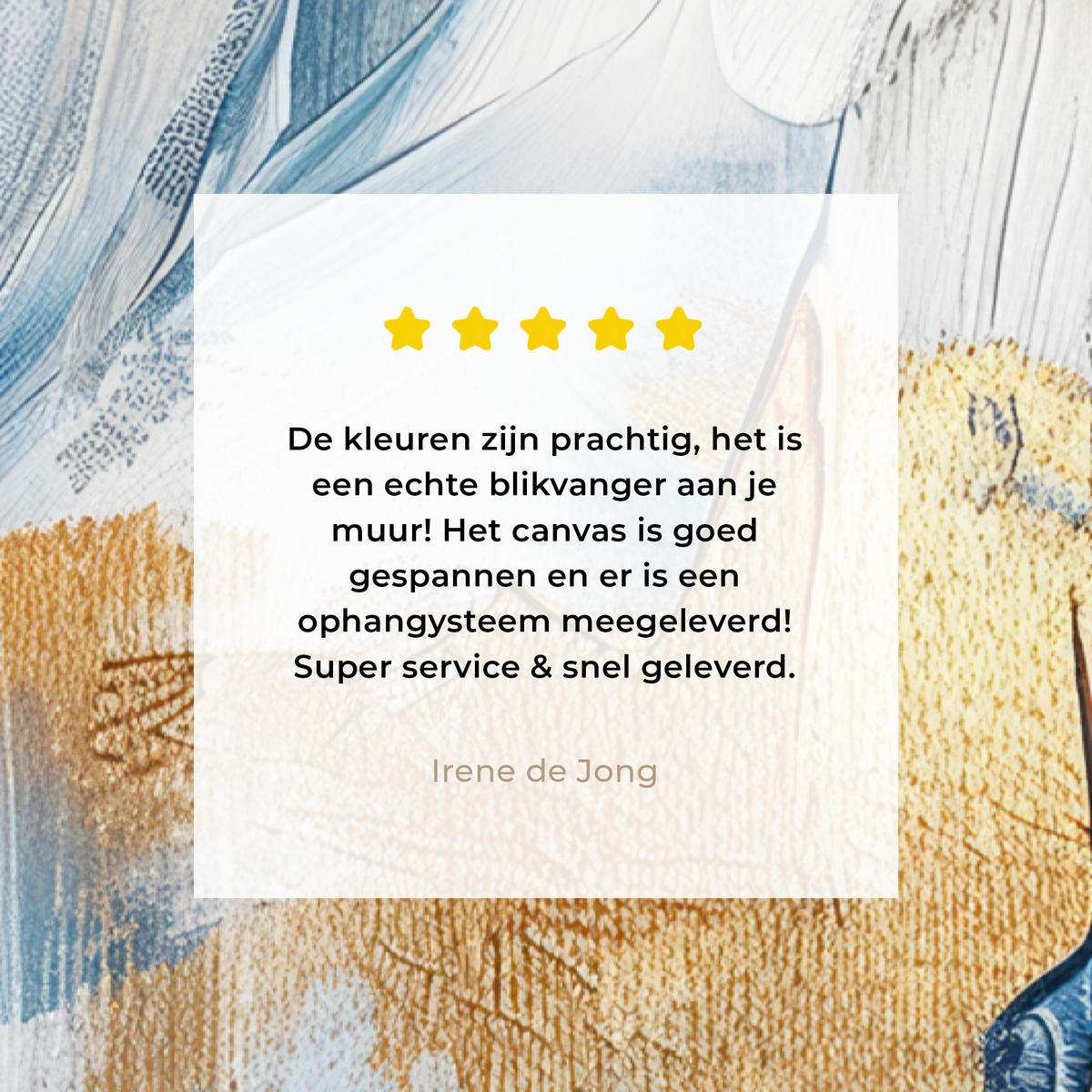 LEINWANDBILD Gold - Blau - Aquarell - Kunst - Modern Deko XXL 80x120 cm - Hellblau, Textil (80/120cm) - MuchoWow