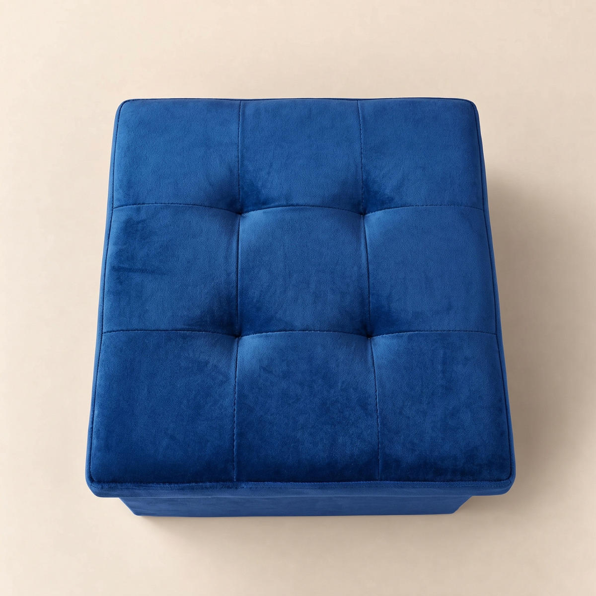 POUF mit Stauraum 38/38/38 cm - Dunkelblau, Textil (38/38/38cm) - SCENA LIVING
