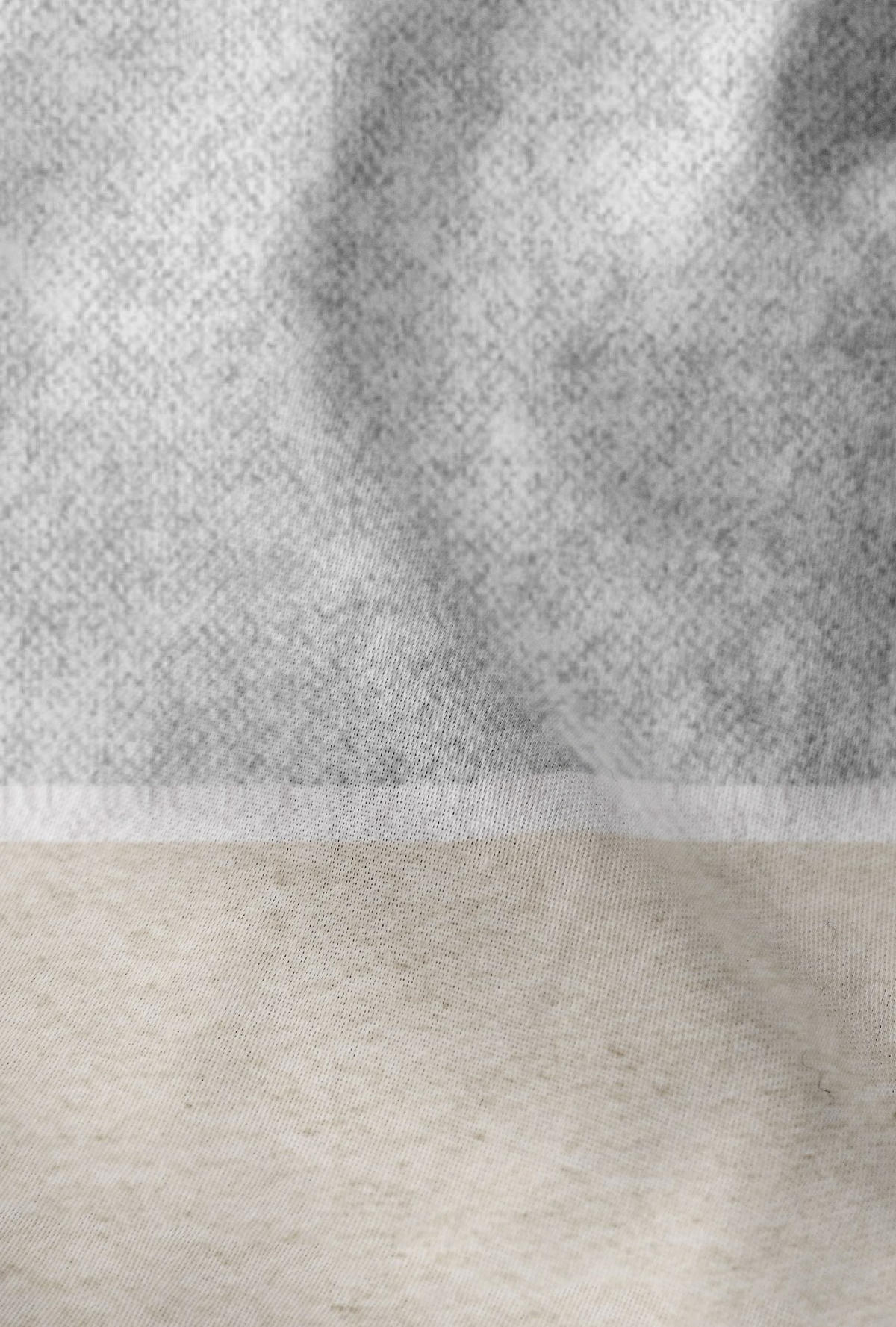 BETTWÄSCHE-GARNITUR Premium Melange Blockstreifen kitt, 155x200 cm + 80x80 cm - Beige, Textil (155/200cm) - biberna